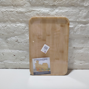bandeja decorativa ovalada bambu 35x15x1cm