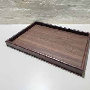 bandeja madera rectangular oscura grande 30x40cm