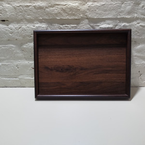 bandeja madera rectangular oscura media 25x35cm