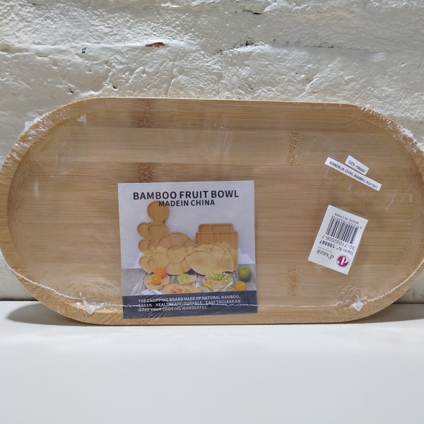 BANDEJA OVAL BAMBU 30X15X1CM