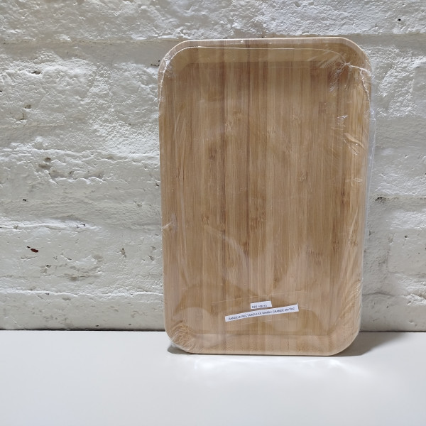 BANDEJA RECTANGULAR BAMBU GRANDE 28X18X2CM