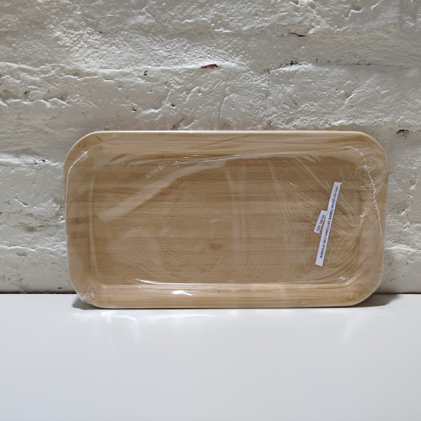 BANDEJA RECTANGULAR BAMBU MEDIA 25X14X2CM