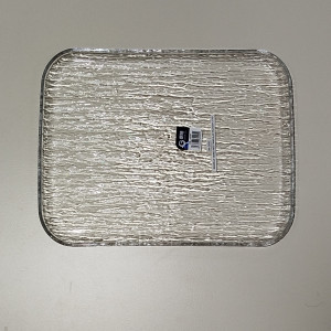 bandeja vidrio rectangular rugosa 27x21x2