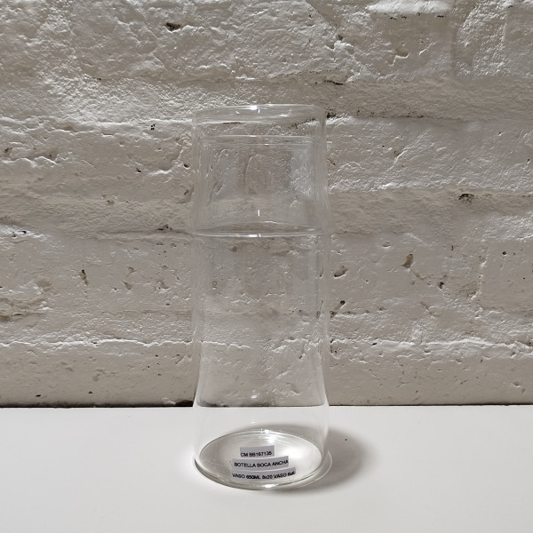 BOTELLA BOCA ANCHA VASO 650ML 8X20 VASO 6X6