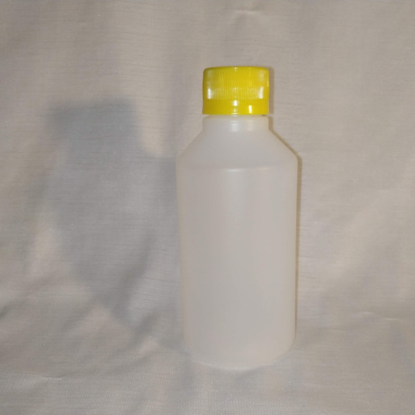 BOTELLA x250ML PEAD CON TAPA PRECINTO R27