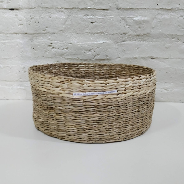 CANASTO TEJIDO CIRCULAR MEDIANO 30X12