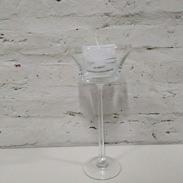 CANDELABRO CAMPANA ANCHA CHICA CON PIE 11X24