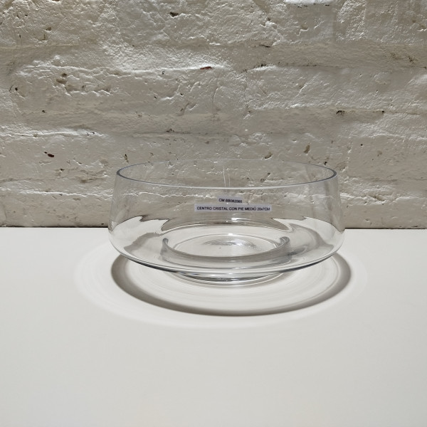 CENTRO CRISTAL CON PIE MEDIO 20X7CM