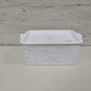 cesto con tapa blanco 22x19x10