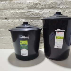 cesto negro 5500ml 23x20cm basura