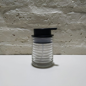 dispenser jabon rayado val ancha negra