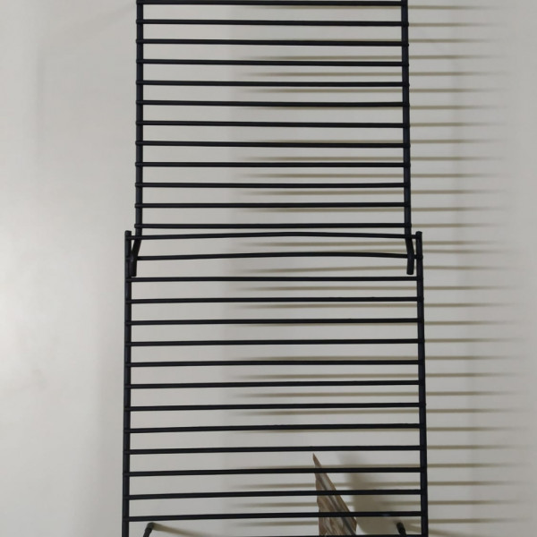 ESTANTE ALAMBRE NEGRO REFORZADO LARGO ADAPTABLE 55X24X16CM