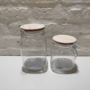 frasco gancho tapa madera 1000ml 10x14cm