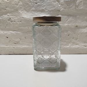 frasco labrado tapa madera 1200ml 9x18cm