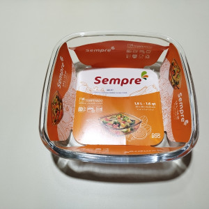 fuente cuadrada sempre 20x20x6 1500ml