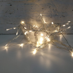 guia luces led x 50 fijas 5m sin pilas