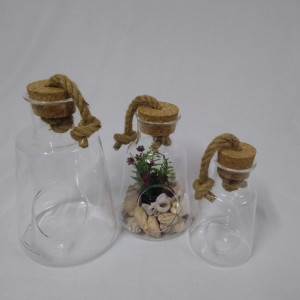 ikebana colgante con soga grande