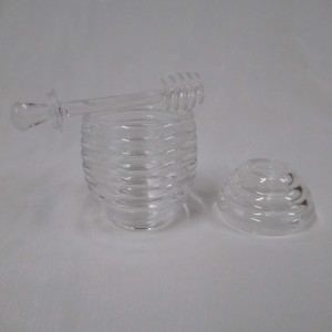 mielera rayada con palito acrilico