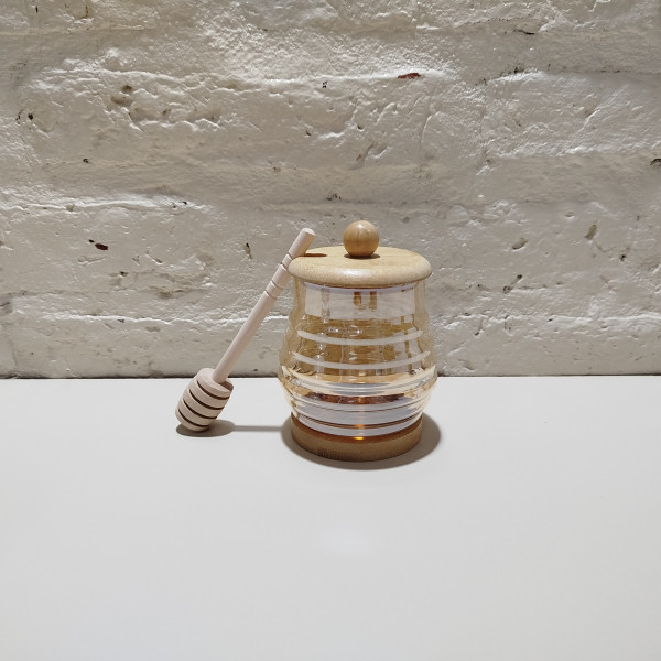 MIELERA RAYADA TAPA MADERA