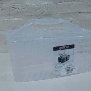 organizador limpieza con asa transparente