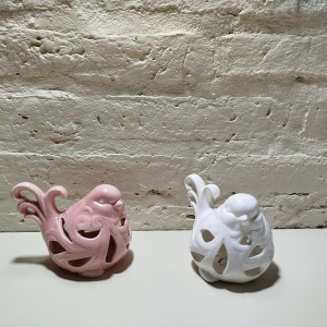 paloma ceramica calada blanca