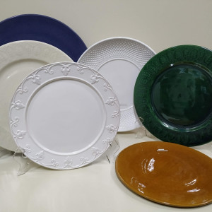 plato chato grande ceramica 43cm