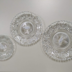 plato diamantado chico cristal 18cm