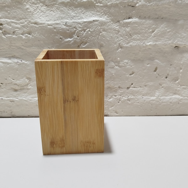 PORTA UTENSILLOS BAMBU RECTANGULAR 9X14