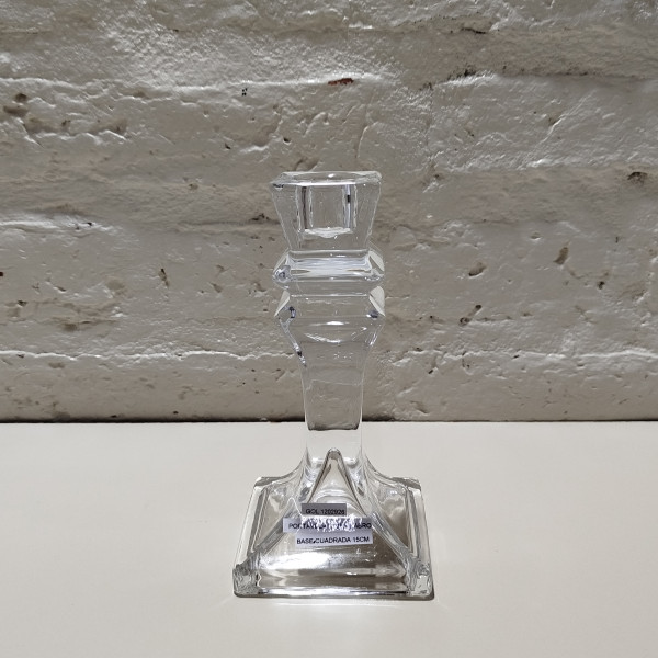 PORTAVELA CANDELABRO BASE CUADRADA 15CM LISO