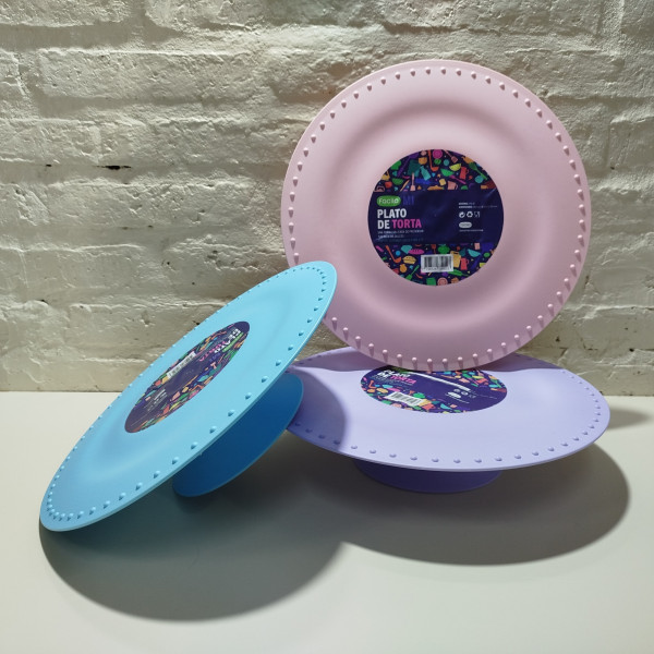 POSATORTA PLASTICO 32CM COLORES SURTIDOS