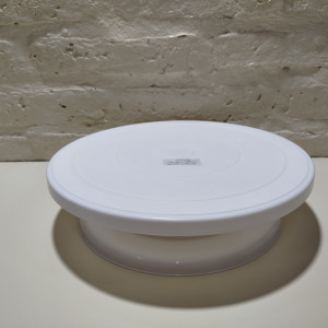 posatorta plastico giratorio blanco 28x7cm