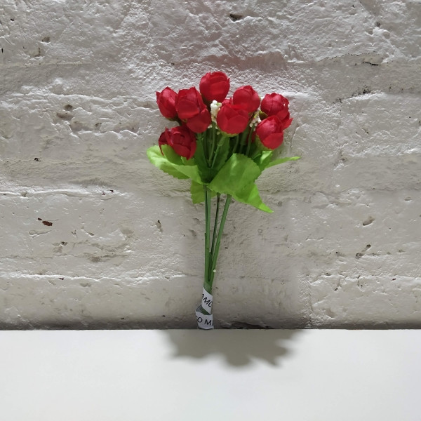 RAMO ROCOCO MINI X5 22CM ROJO