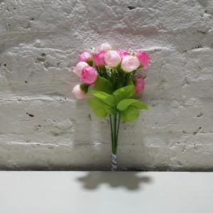 ramo rococo mini x5 22cm rosa