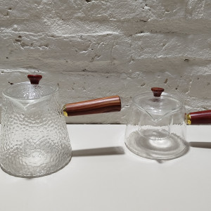 tetera 500ml manija madera infusor vidrio