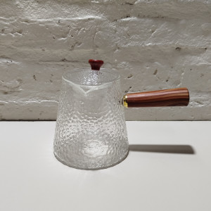tetera 700ml manija madera infusor vidrio