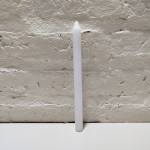 vela larga candelabro blanca