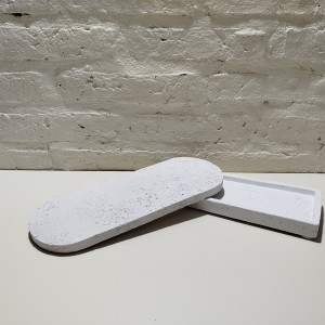 bandeja piedra ceramica ovalada 30x12cm