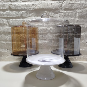 campana cristal recta base blanca 21x22cm
