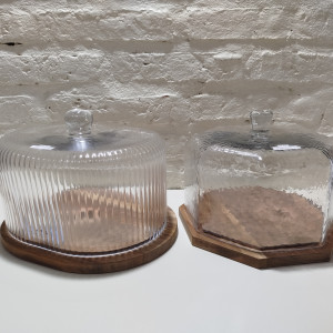 campana octogonal base acacia 23x23x18 alto