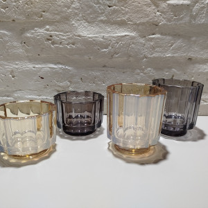 candel pesado rayado dorado 9x10 alto