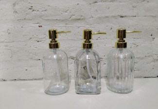 DISPENSER JABON 400 ML CUADRADO VAL DORADA