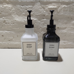 dispenser jabon cuadrado vidrio blanco
