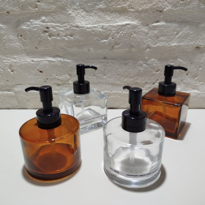 dispenser jabon vidrio cilindro 8x6