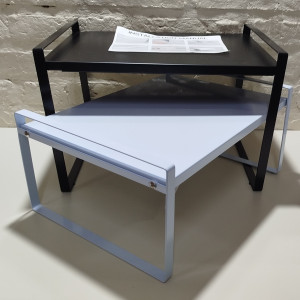 organiza alacenas extensible metal alto 65x27x25 negro