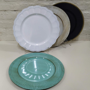 plato sitio marmol blanco plastico 33cm