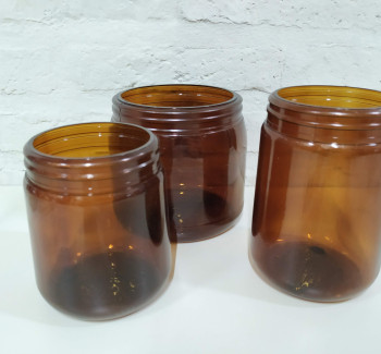 POTE U-2500 CON TAPA PRESION 130 CARAMELO