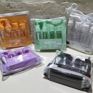 set para viaje 7 envases colores