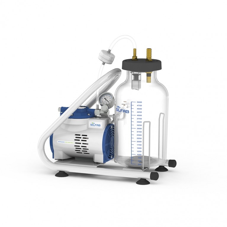 Aspirador de uso continuo 5 LITROS CON VACUÃMETRO. N38V, ORTOPEDIA VILLALCOR, venado tuerto