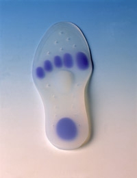 Plantillas enteras de siliconas (punto azul) con y sin oliva metatarsa, ORTOPEDIA VILLALCOR, venado tuerto