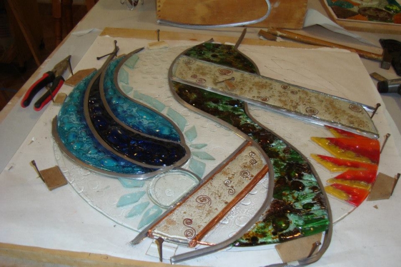 VITRAUX PLOMO, Taller Arte Mix, VENADO TUERTO